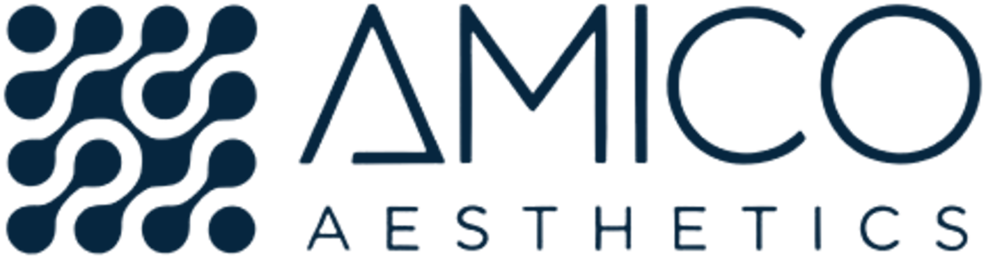AMICO Aesthetics logo — midnight on mist