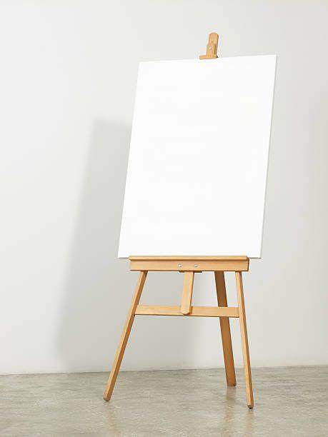 White canvas stand