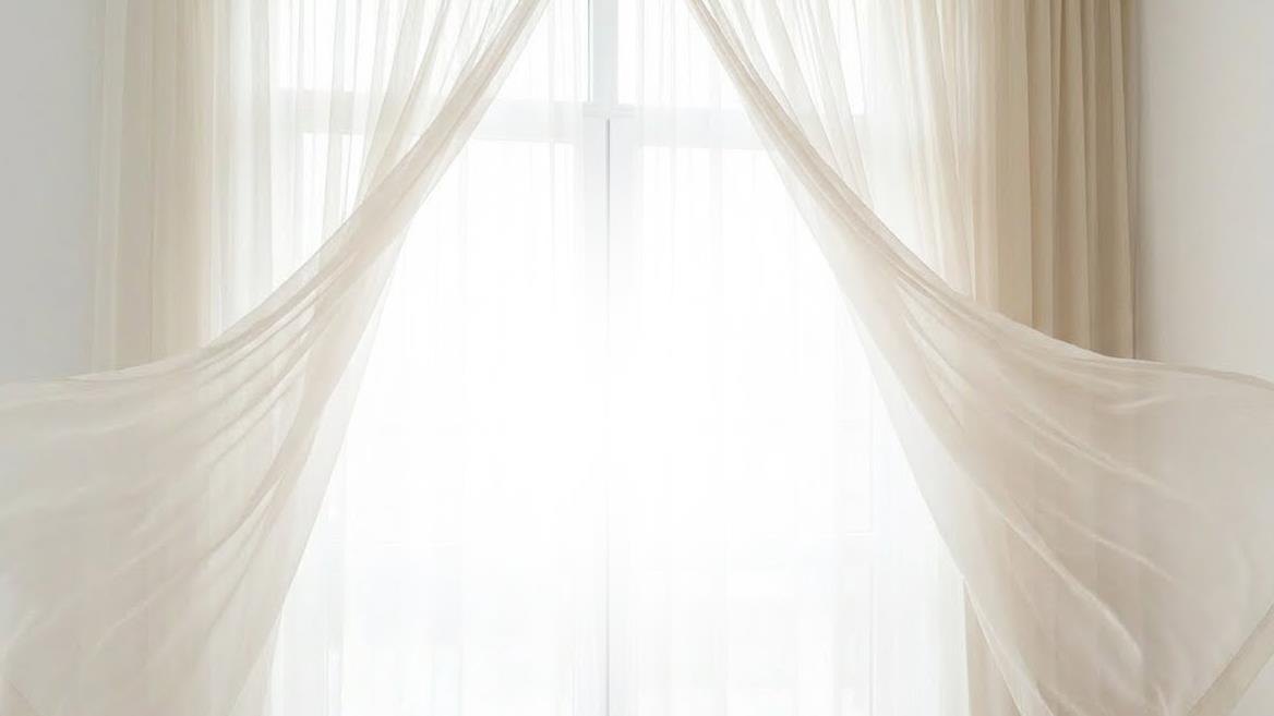 Soft white curtains